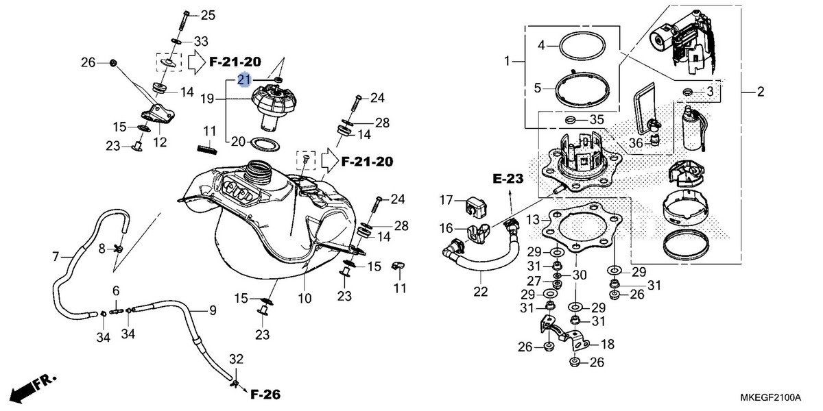 Honda OEM part 17628-MKE-A50