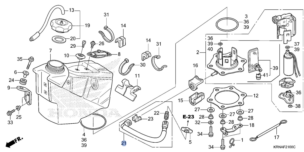Honda OEM part 17630-KRN-A41