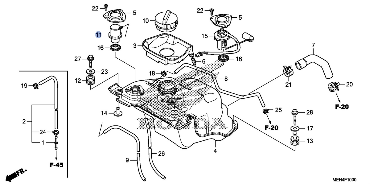 Honda OEM part 17630-MEH-670