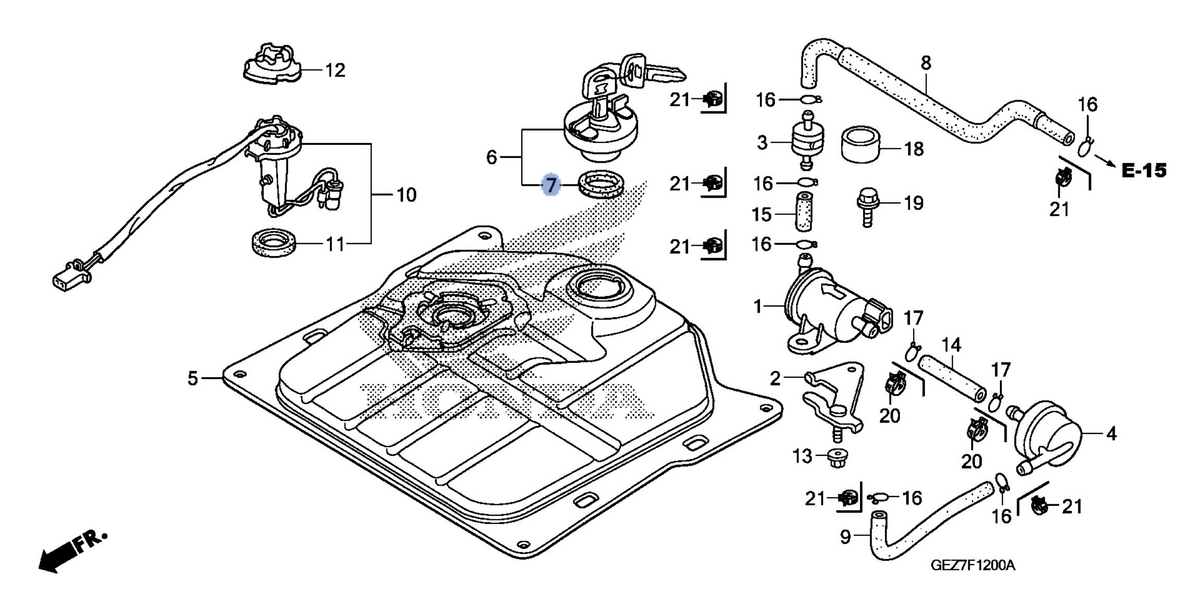 Honda OEM part 17632-GJP-A10