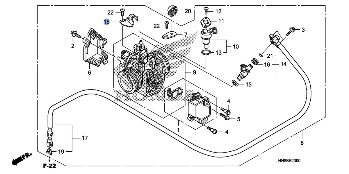 Honda OEM part 17640-HN8-A60
