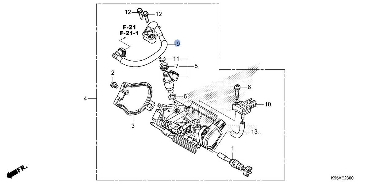 Honda OEM part 17640-MKE-AF1