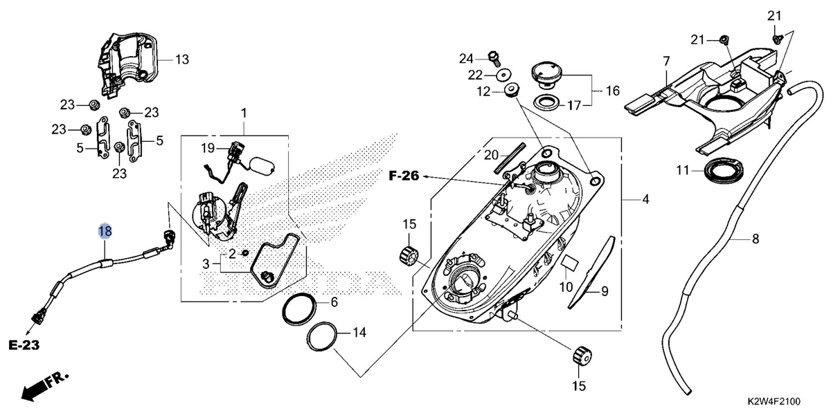 Honda OEM part 17650-K2W-T01