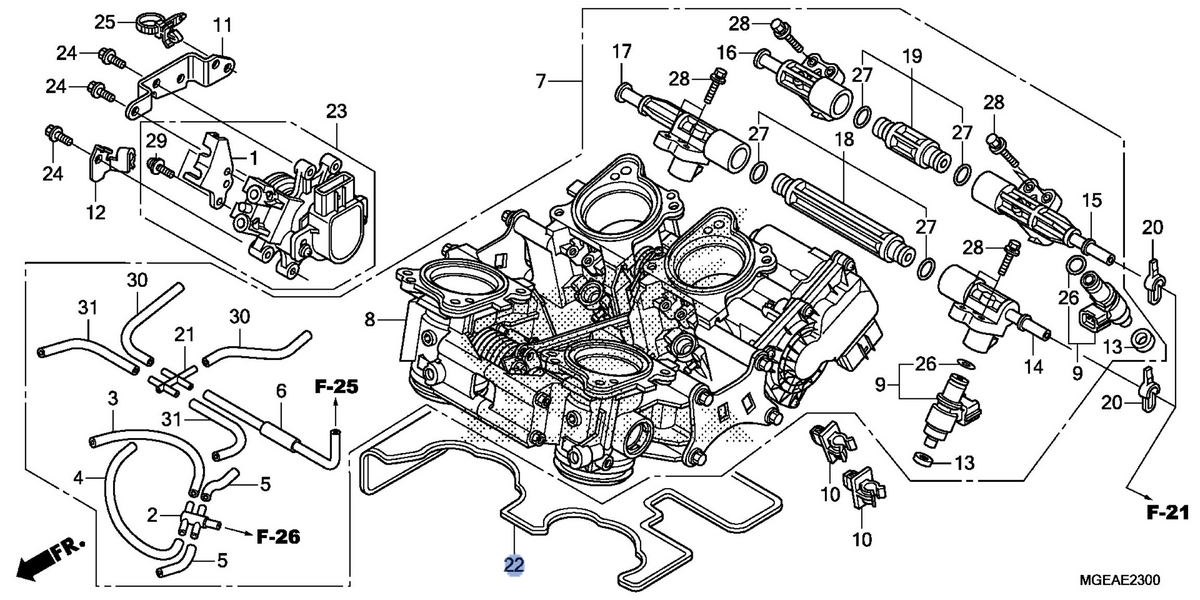 Honda OEM part 17650-MGE-700