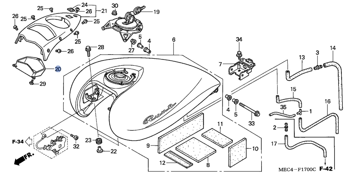Honda OEM part 17651-MEC-000