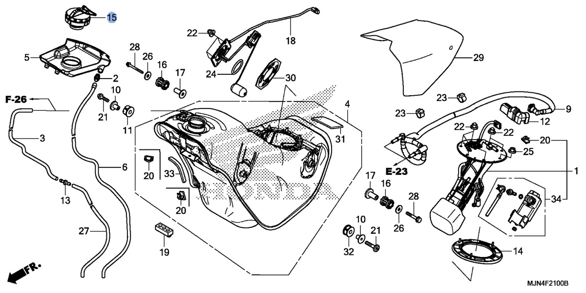 Honda OEM part 17670-MJN-A01