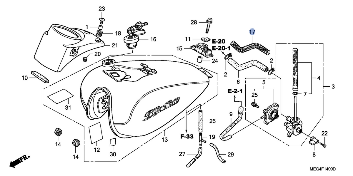 Honda OEM part 17672-MEG-000