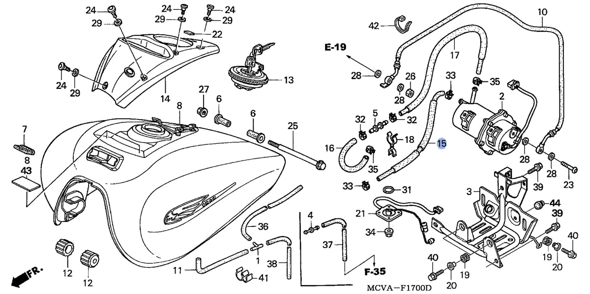 Honda OEM part 17680-MCV-R11