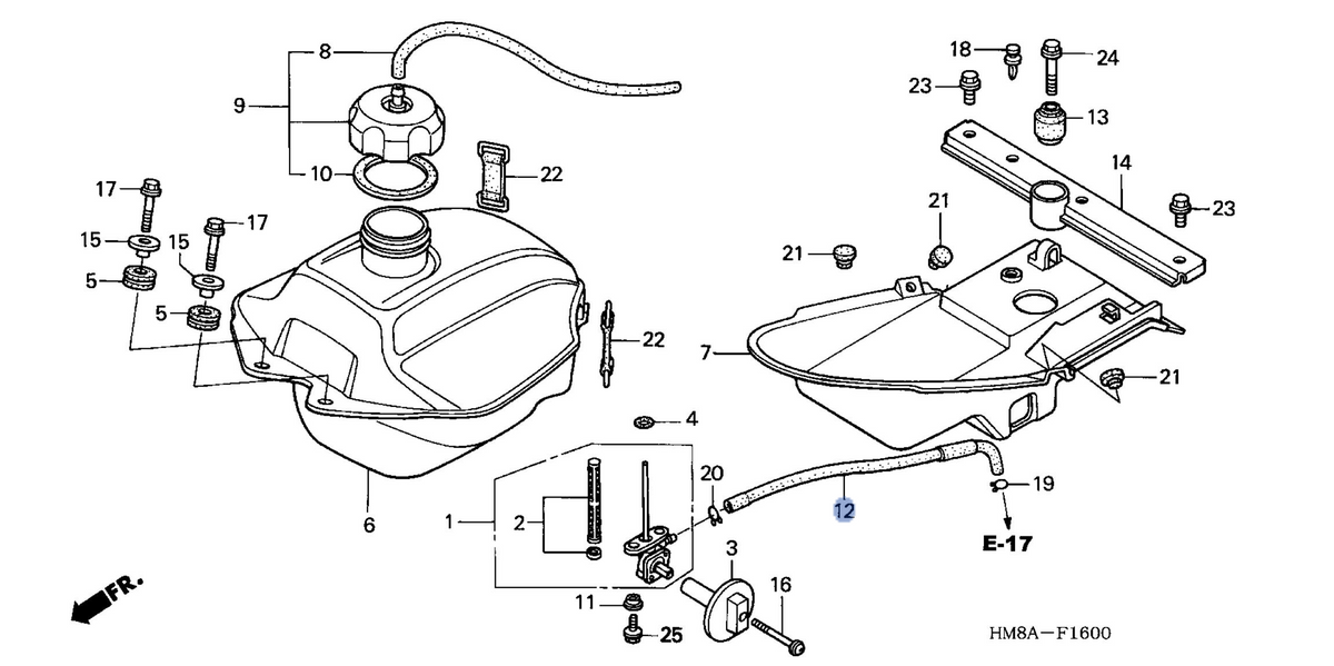 Honda OEM part 17681-HM8-B00