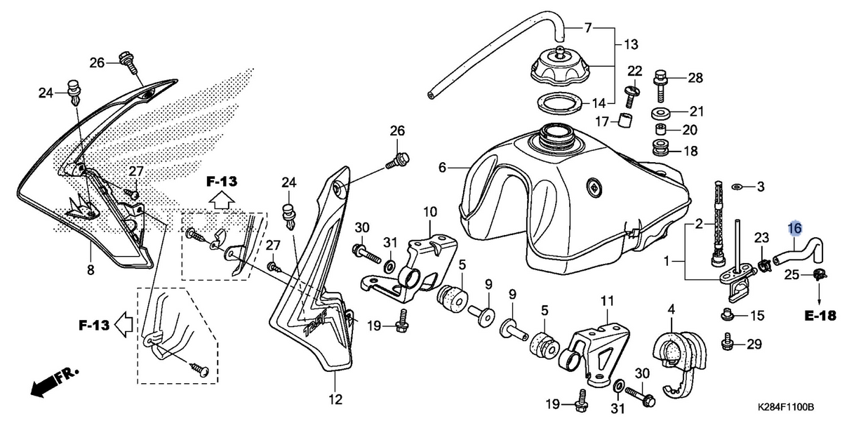 Honda OEM part 17681-K28-910