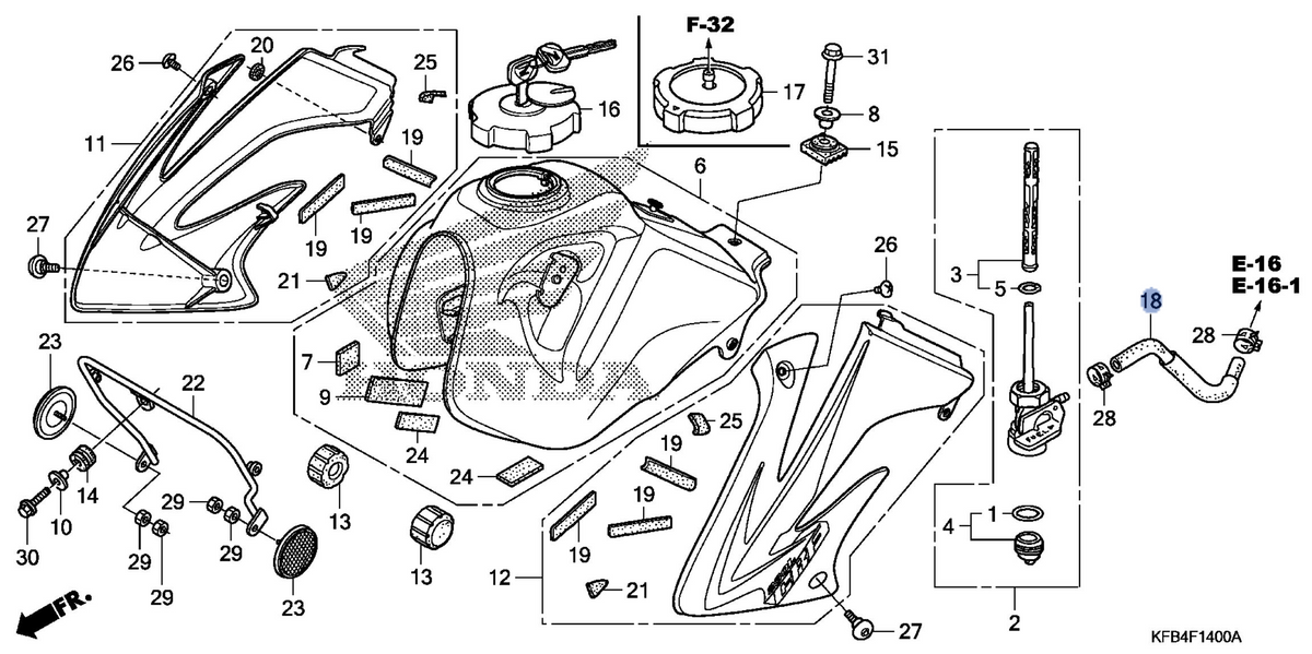 Honda OEM part 17681-KFB-900