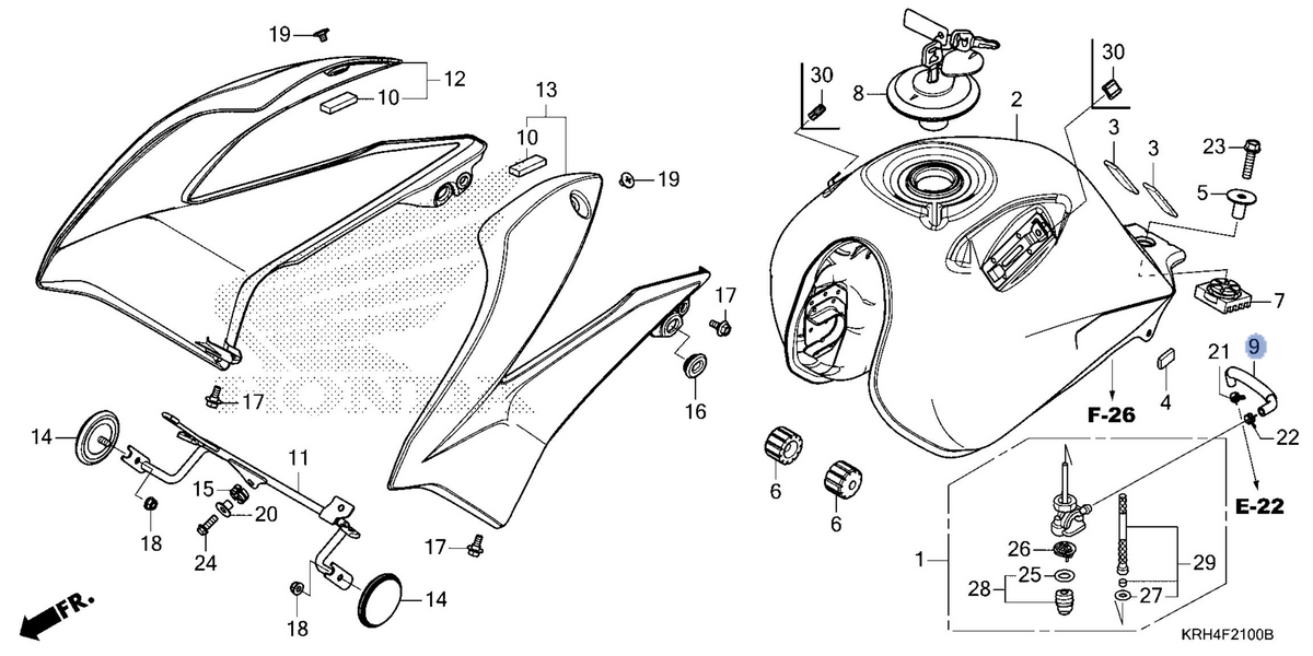 Honda OEM part 17681-KRH-J00