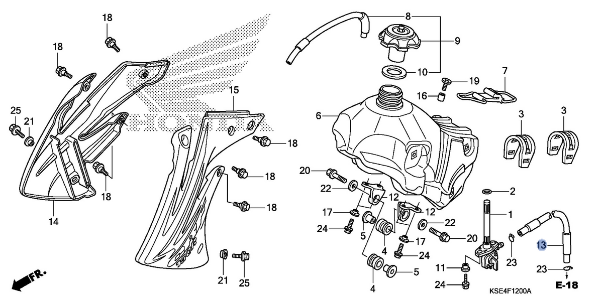 Honda OEM part 17681-KSE-000