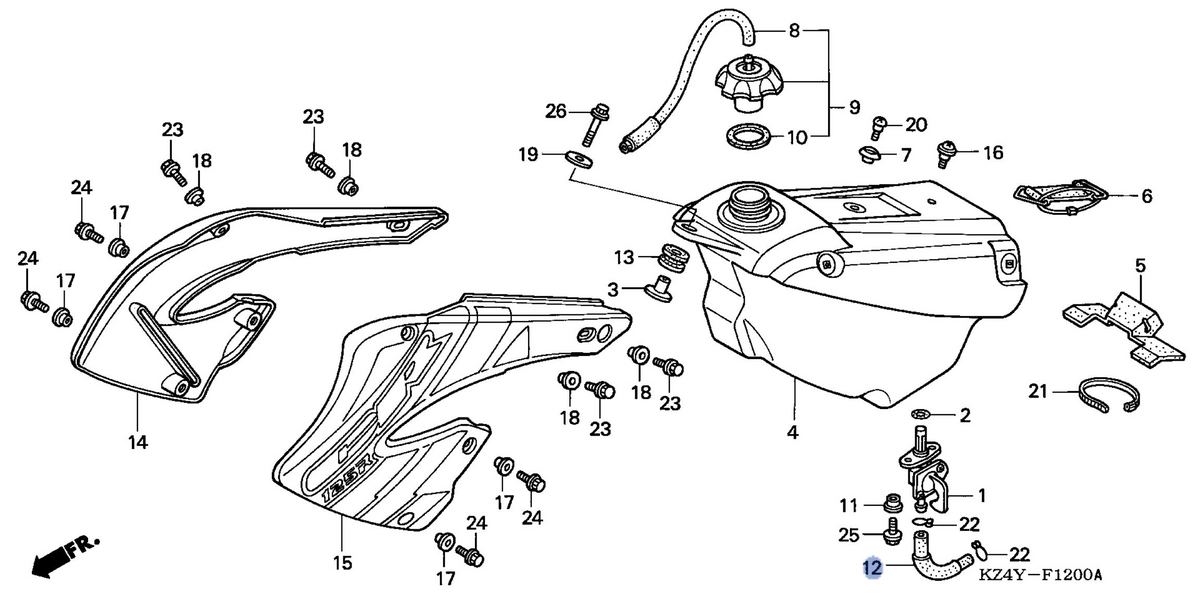 Honda OEM part 17681-KZ3-J20