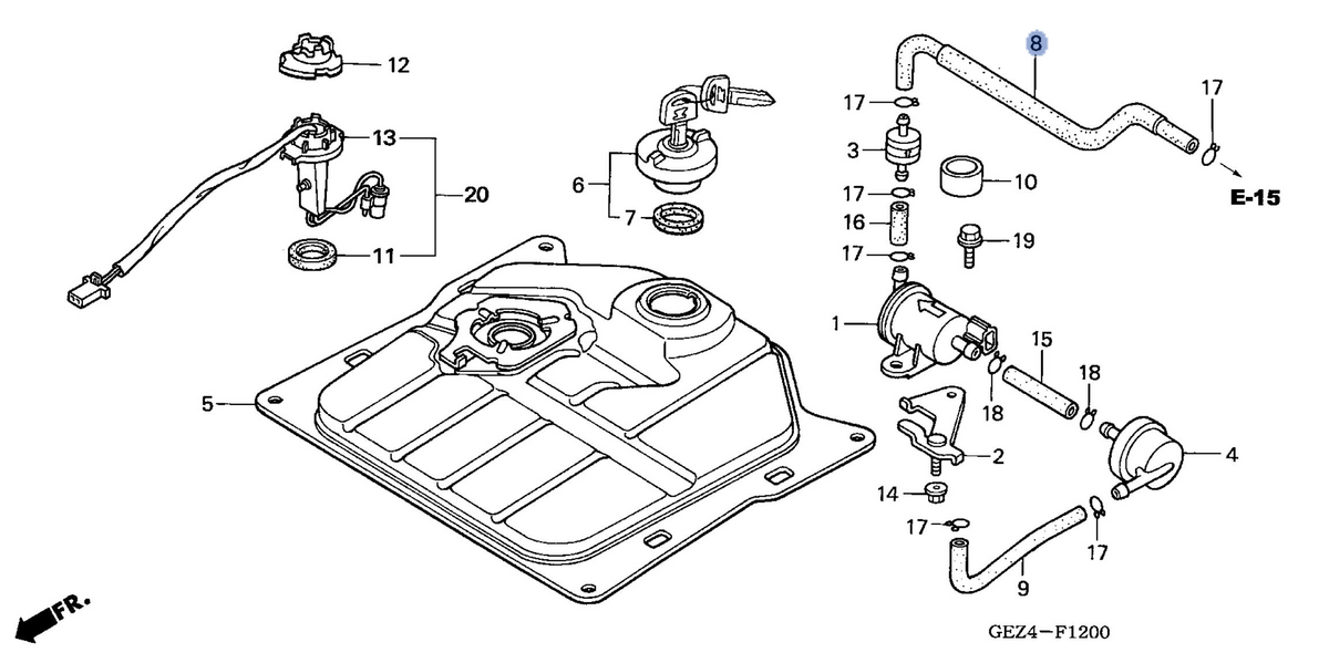 Honda OEM part 17682-GEZ-000