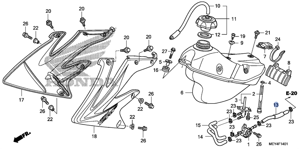 Honda OEM part 17682-MEY-A20