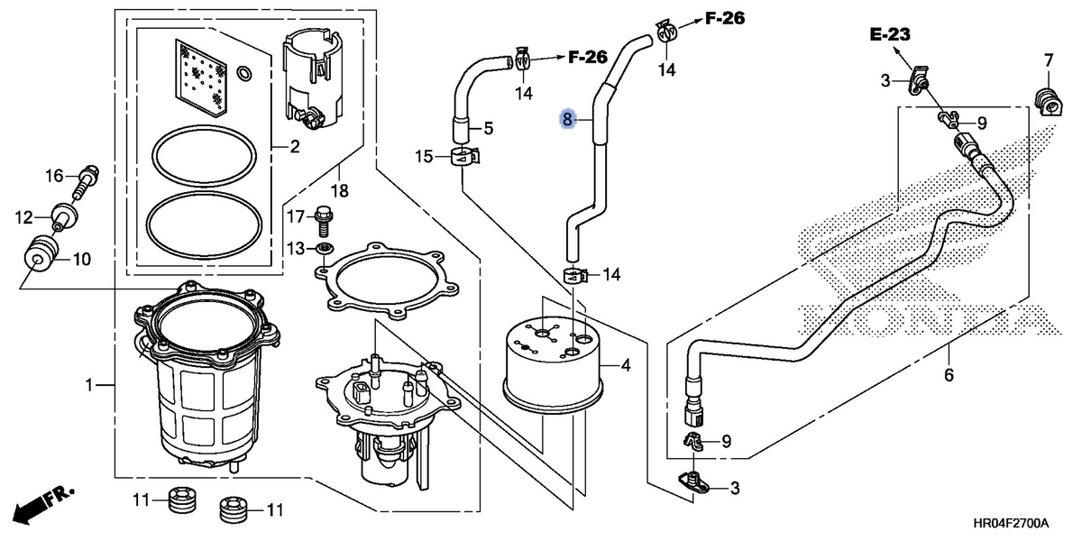 Honda OEM part 17683-HR0-F00