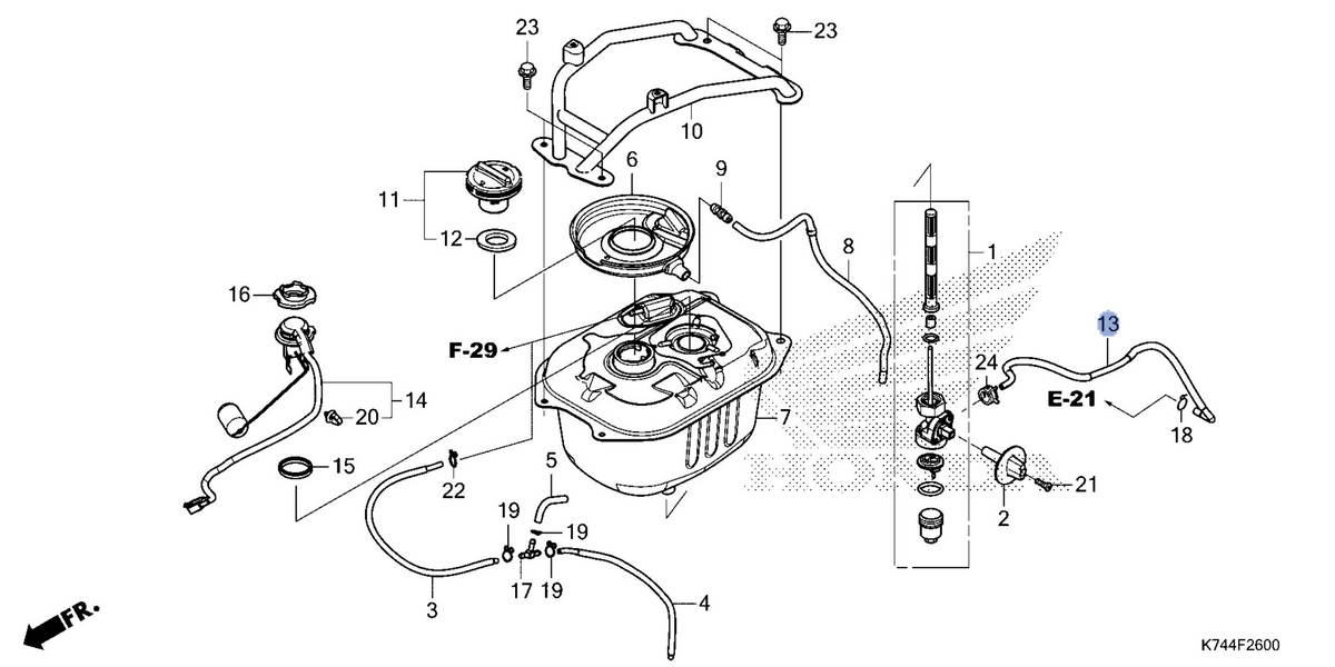 Honda OEM part 17683-K74-A00