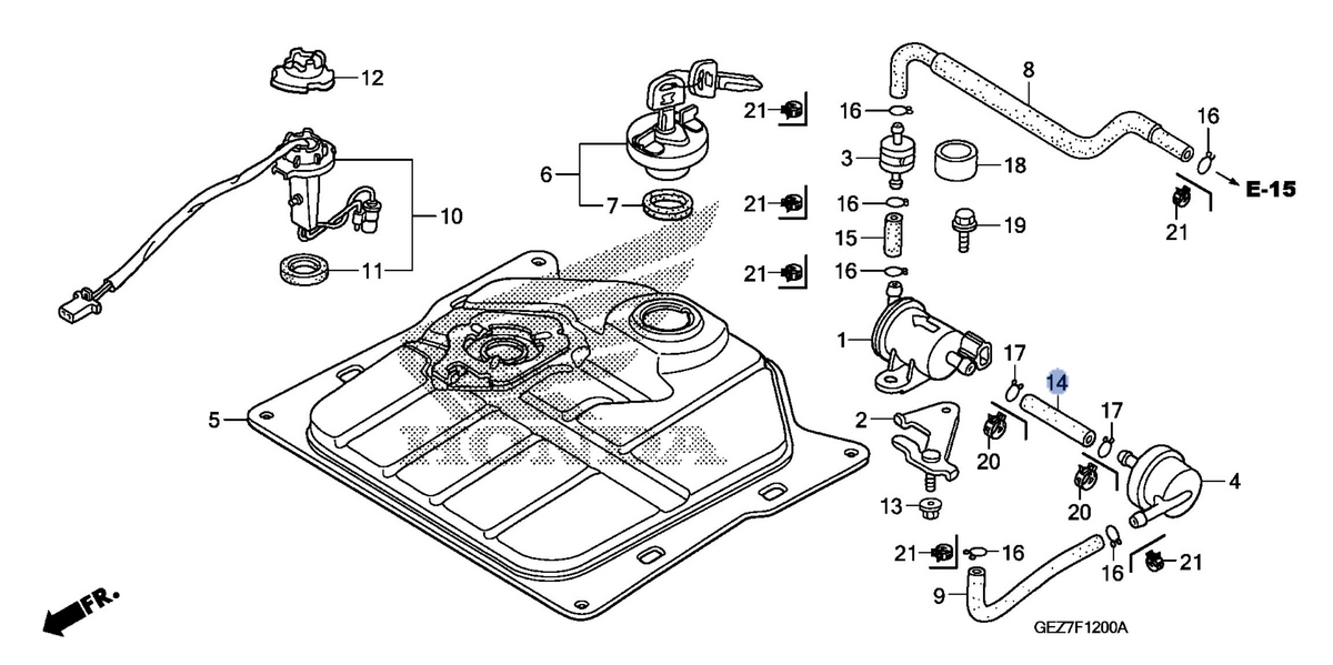 Honda OEM part 17684-GGA-670