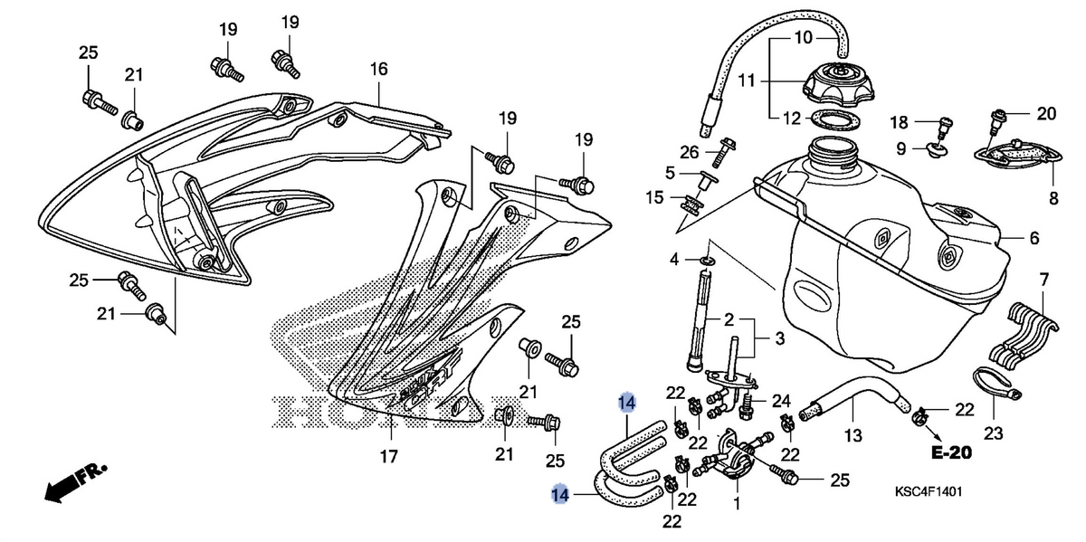 Honda OEM part 17684-KSC-A20