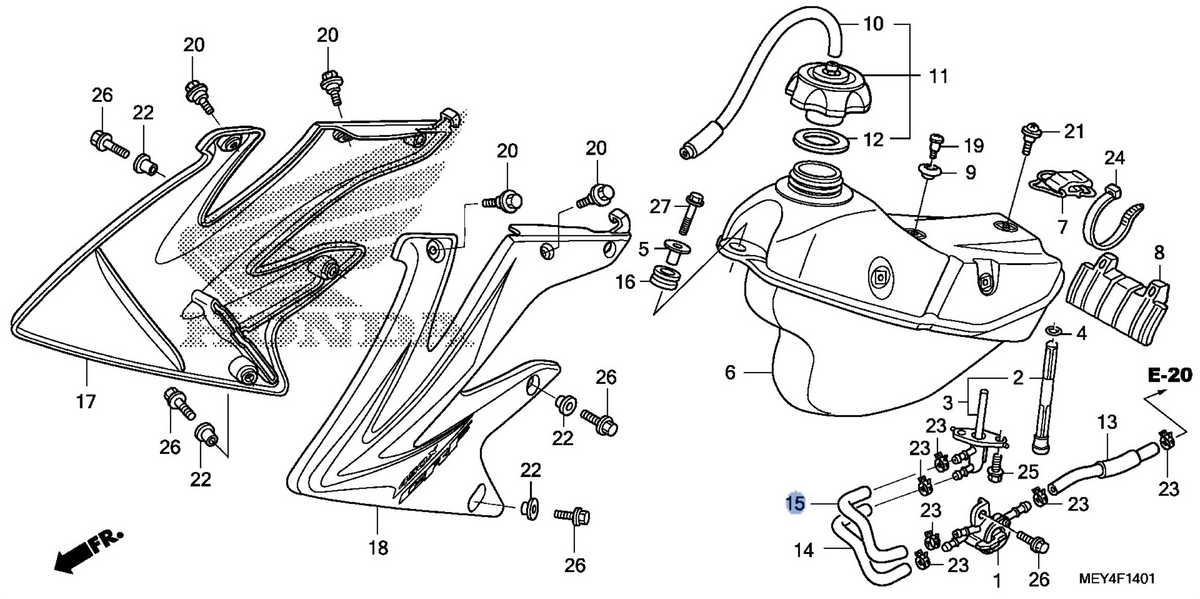 Honda OEM part 17686-MEY-A20