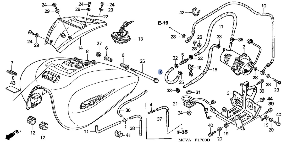 Honda OEM part 17691-MCV-R12