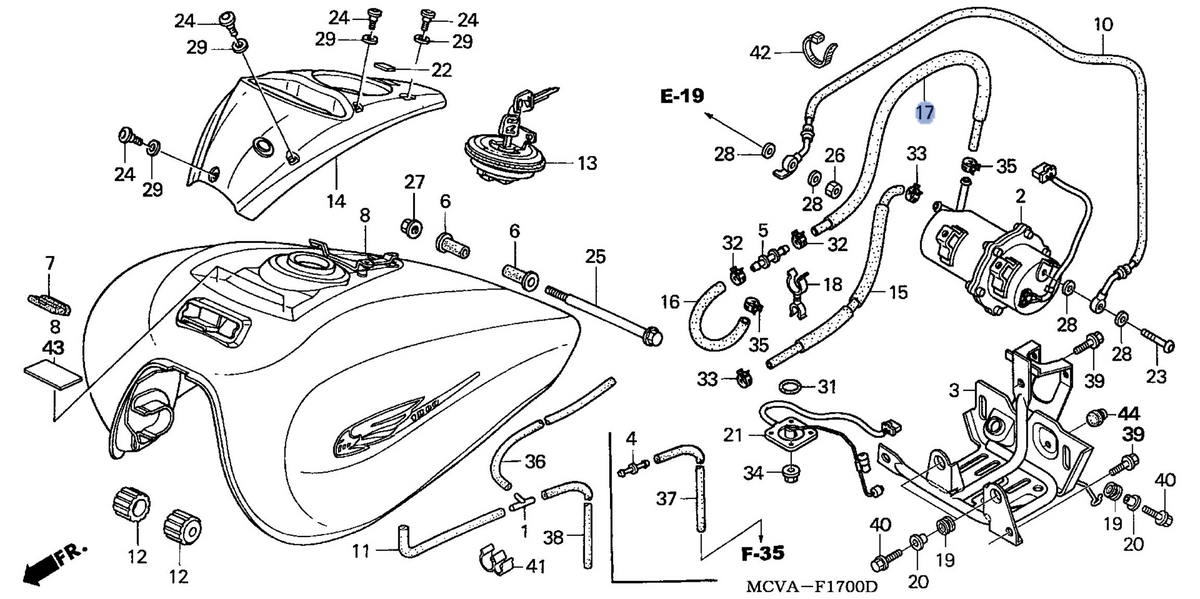 Honda OEM part 17692-MCV-R11