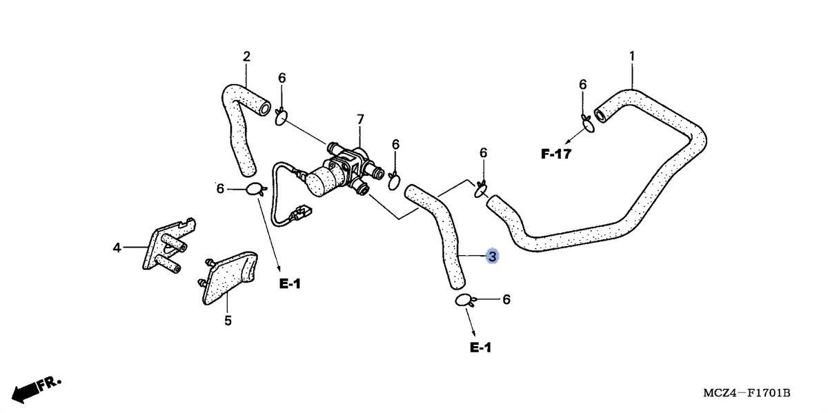 Honda OEM part 17703-MCZ-000