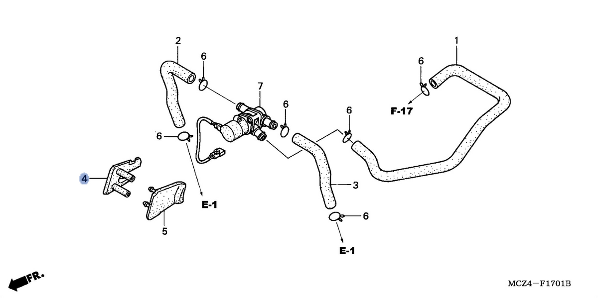 Honda OEM part 17704-MCZ-000