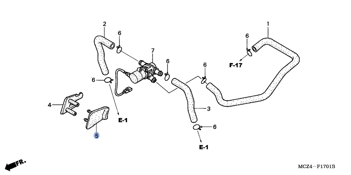 Honda OEM part 17705-MCZ-000