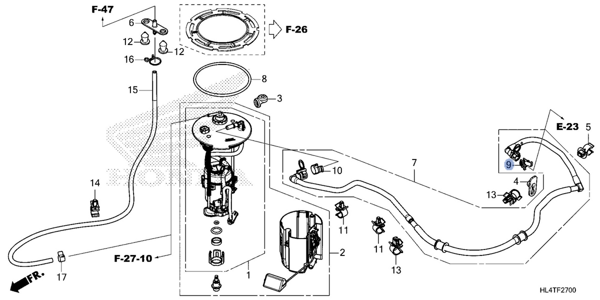 Honda OEM part 17711-HL4-B71
