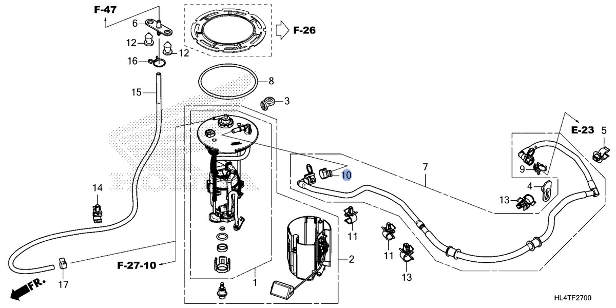 Honda OEM part 17712-HL4-B71