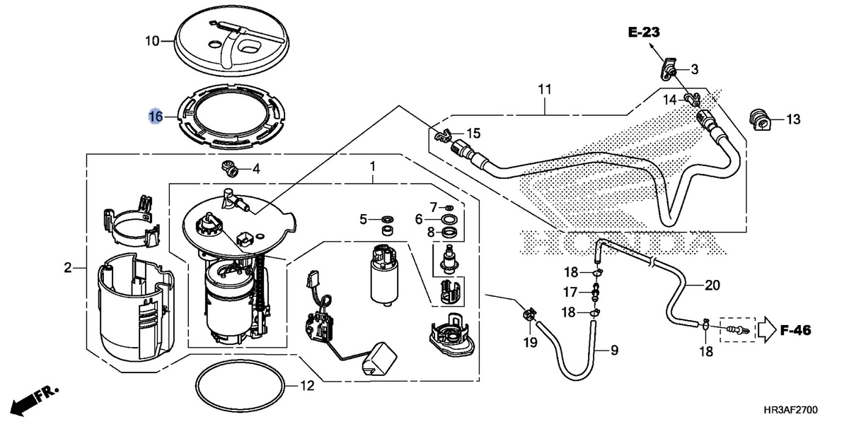 Honda OEM part 17719-HR3-A21