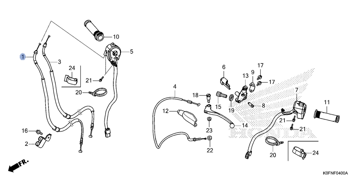 Honda OEM part 17910-K0F-T61
