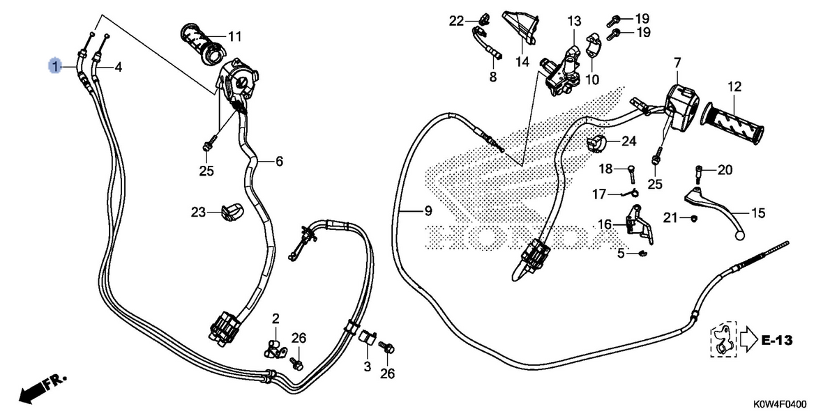 Honda OEM part 17910-K0W-T01