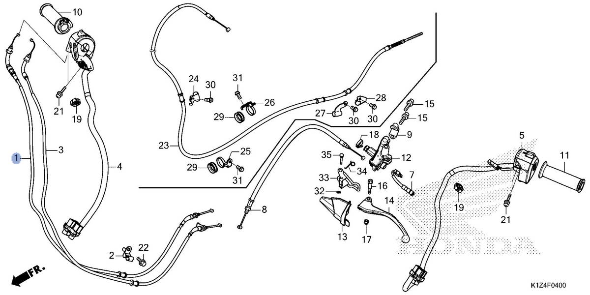 Honda OEM part 17910-K1Z-J11