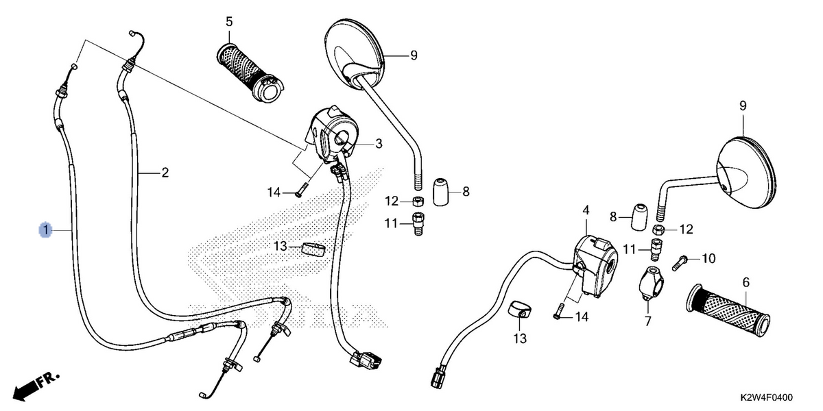 Honda OEM part 17910-K2W-J11