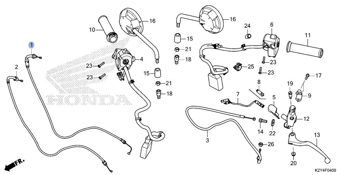 Honda OEM part 17910-K2Y-J40