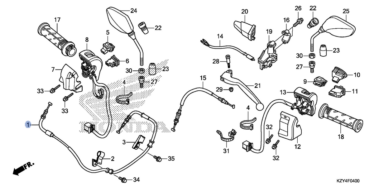 Honda OEM part 17910-KWN-711