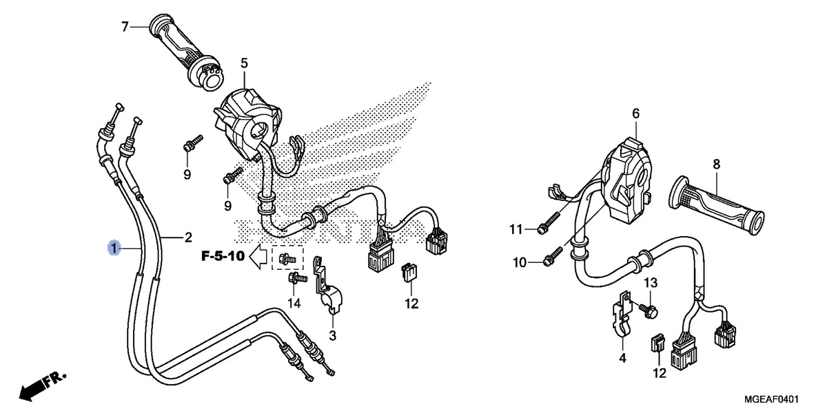 Honda OEM part 17910-MGE-D00