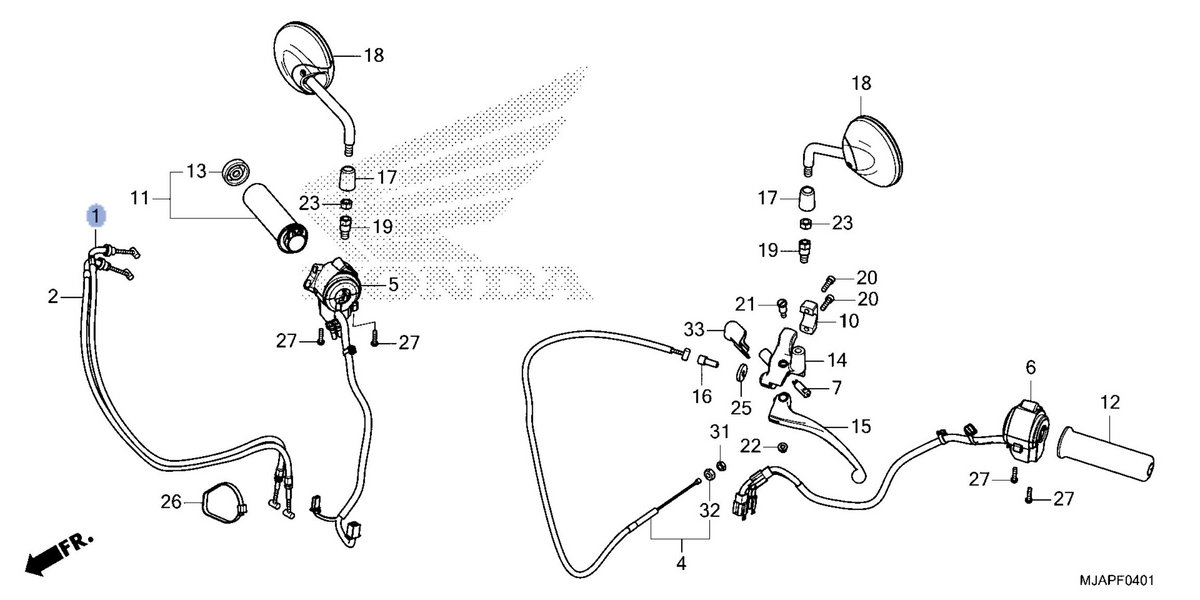 Honda OEM part 17910-MJA-AT1