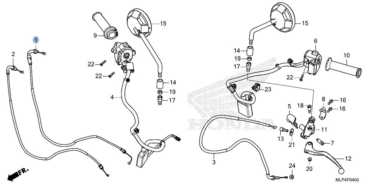 Honda OEM part 17910-MLP-AA1