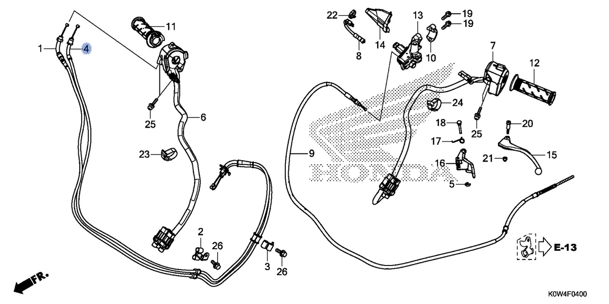Honda OEM part 17920-K0W-T01