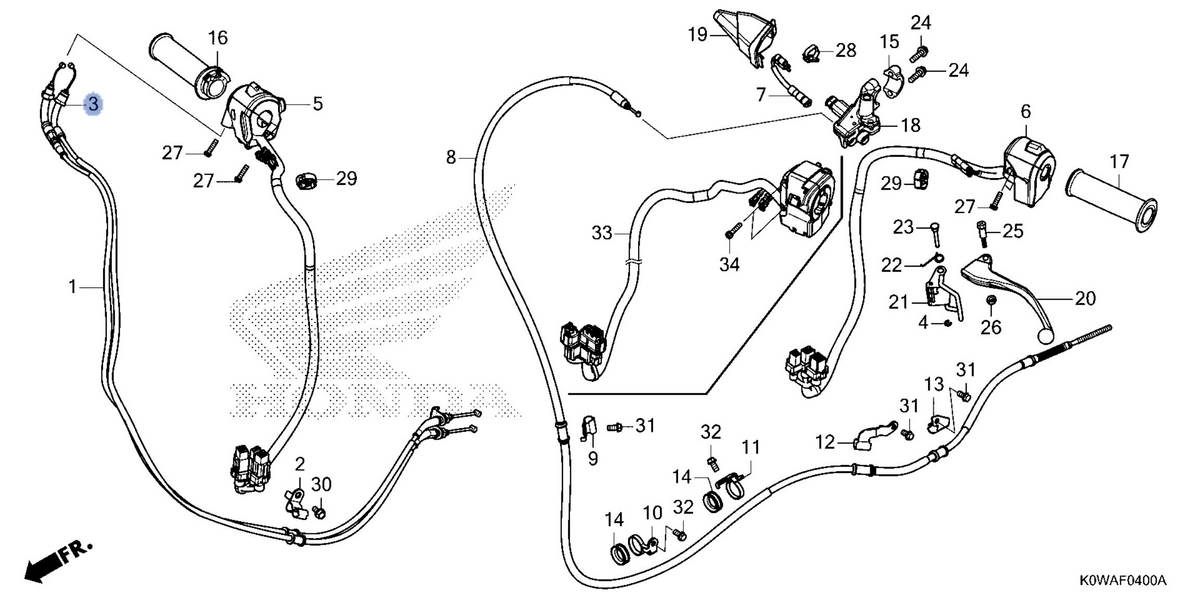 Honda OEM part 17920-K0W-TA1