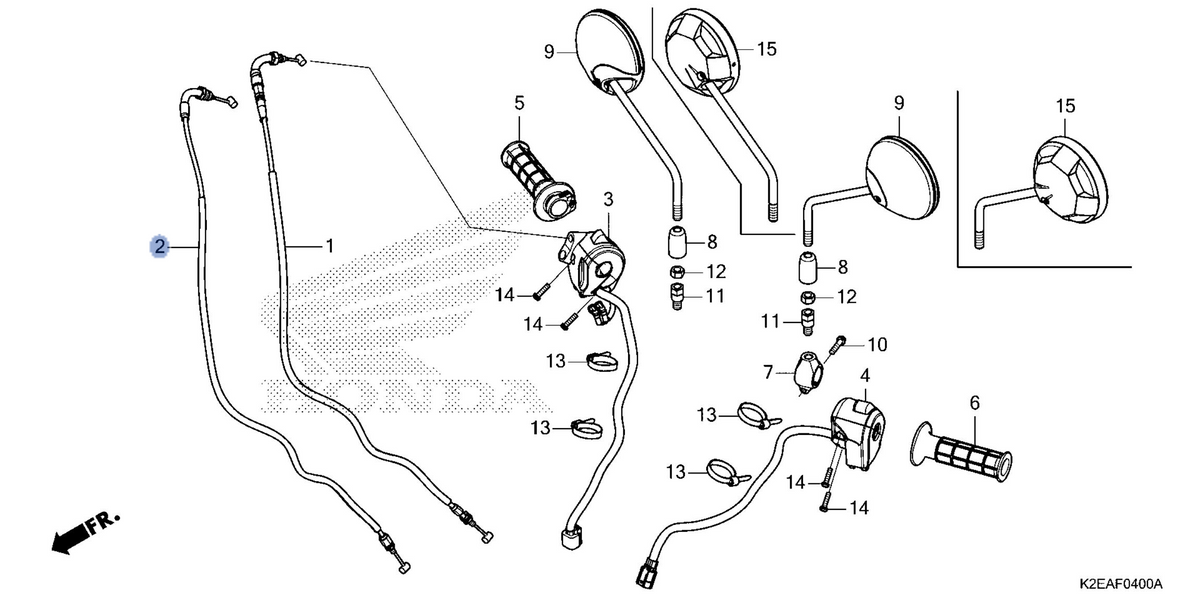 Honda OEM part 17920-K2E-J11