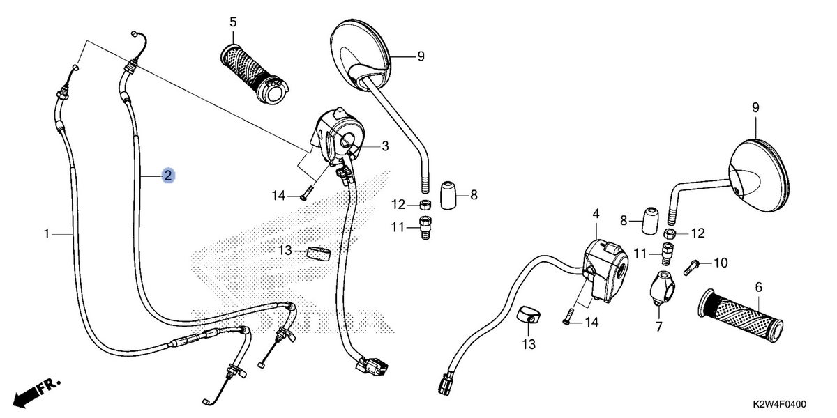 Honda OEM part 17920-K2W-J11