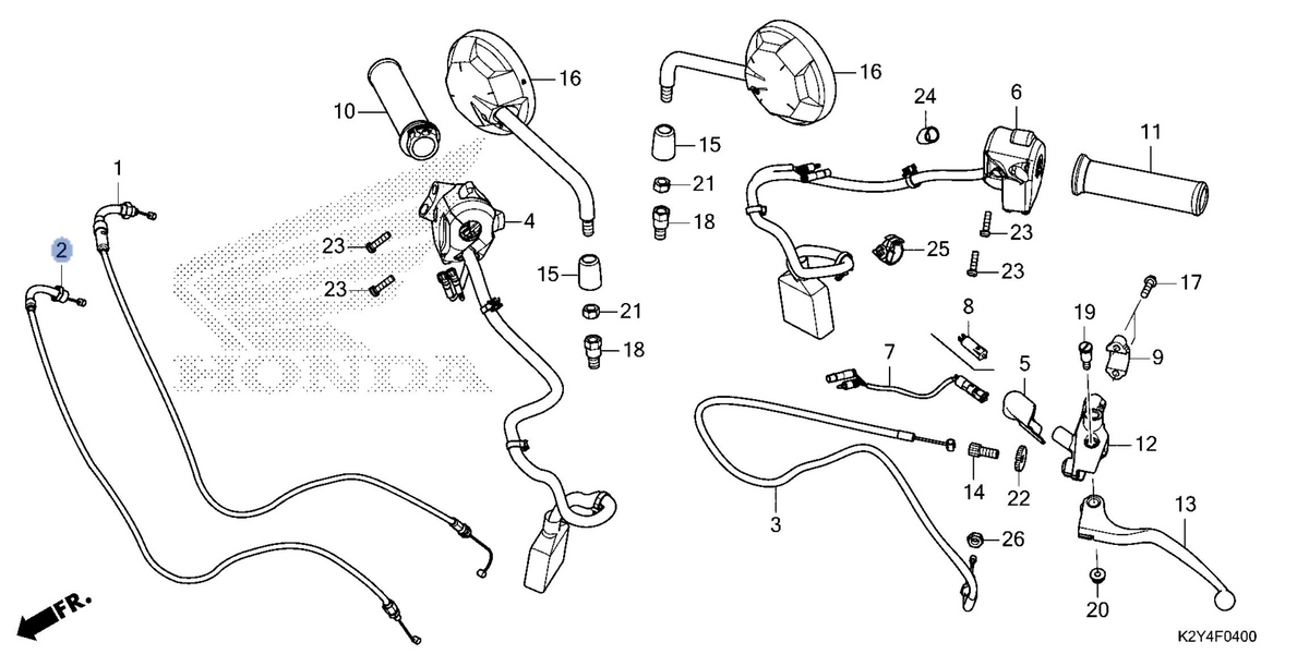 Honda OEM part 17920-K2Y-J40