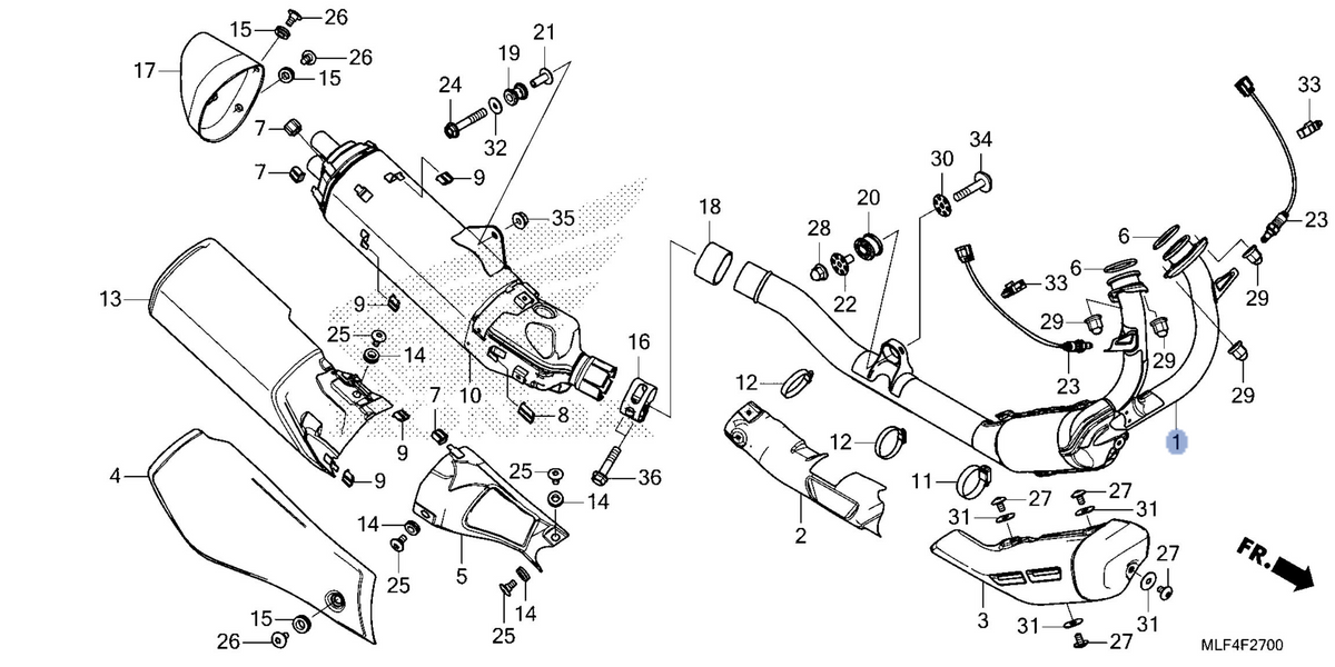 Honda OEM part 18100-MLF-A80