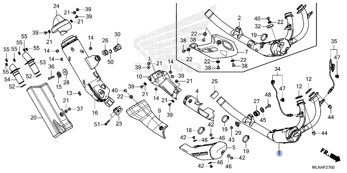 Honda OEM part 18100-MLN-L00