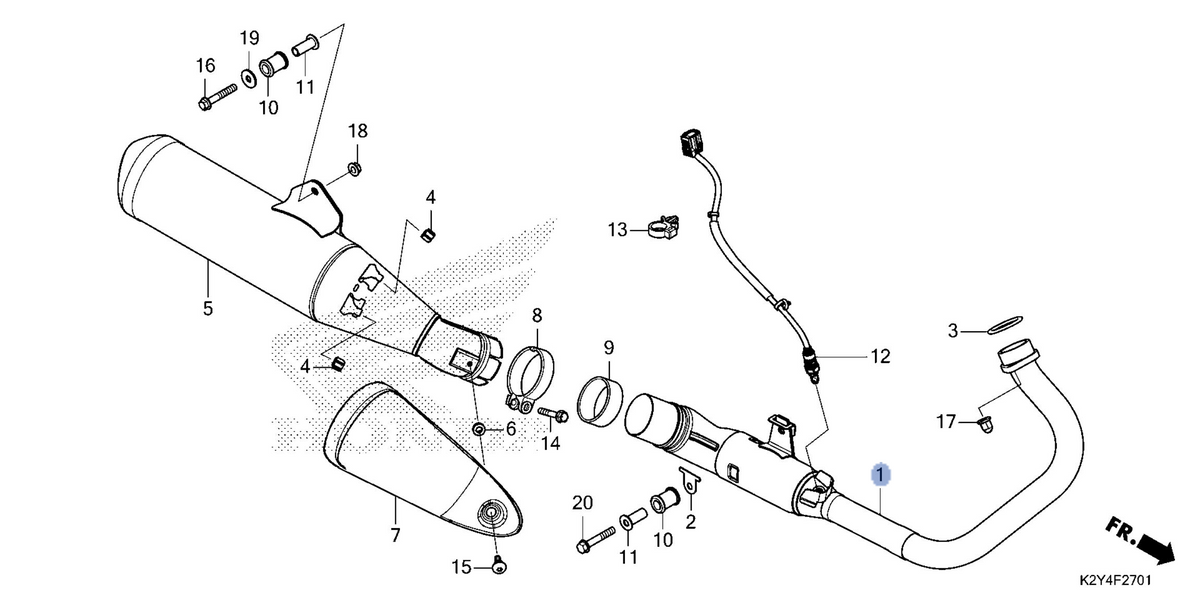 Honda OEM part 18150-K2Y-J40
